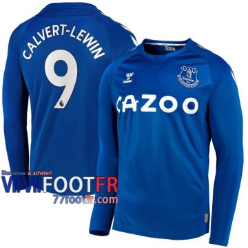 77footfr Everton Maillot de foot Calvert-Lewin #9 Domicile Manches longues 20-21