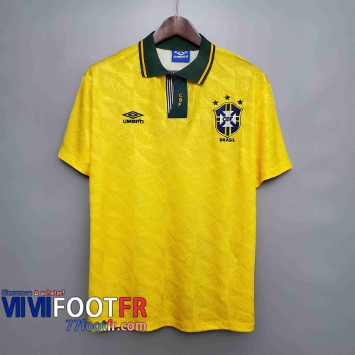 77footfr Retro Maillots foot Bresil 91 93 Domicile
