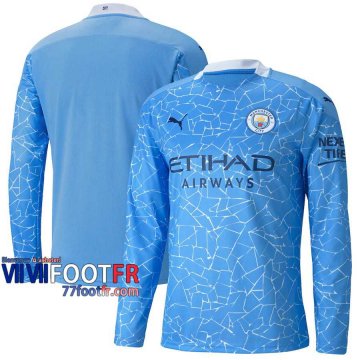 Maillot de foot Manchester City Domicile 2020 2021 Manches longues