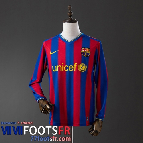 Retro Maillot De Foot Barcelone Domicile Homme Manche Longue 09 10 FG955