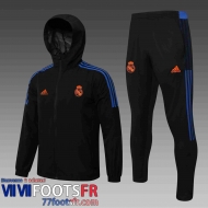 Coupe Vent - Sweat a Capuche Real Madrid noir Homme 21 22 WK28