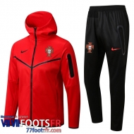 Veste Foot - Sweat A Capuche Portugal rouge Homme 2022 2023 JK350