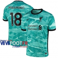 77footfr Liverpool Maillot de foot Minamino #18 Exterieur 20-21