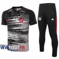 77footfr Polo foot Bayern Munich Gris-noir - Tampographie 2020 2021 P181
