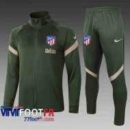 77footfr Veste foot Atletico Madrid Armée verte 2020 2021 A407