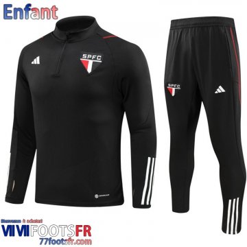 KIT: Survetement de Foot Sao Paulo black Enfant 2023 2024 C29