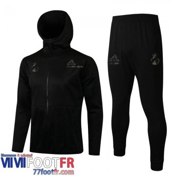 Veste Foot - Sweat a Capuche Real Madrid noir 21-22 JK57