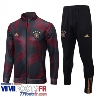 Veste Foot Allemagne Rouge Gris Homme 2022 2023 JK629