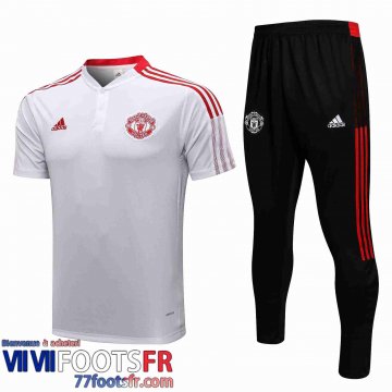 Polo foot Manchester United blanche Homme 21 22 PL193