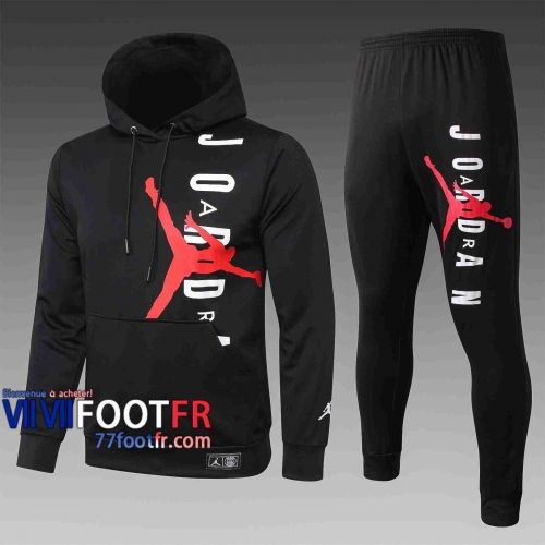 Survetement Foot Airman Sweat a Capuche - Veste noir 2020 2021 rouge Logo