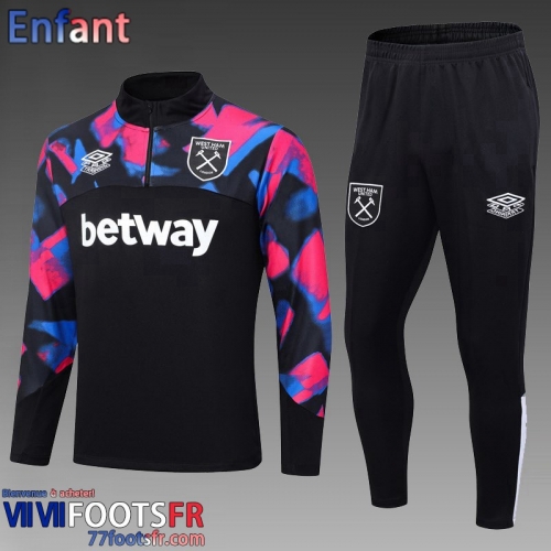 Survetement de Foot West Ham noir Enfant 2022 2023 TK557