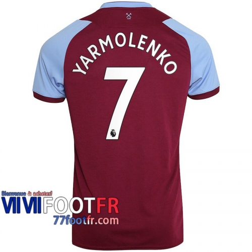 Maillot de foot West Ham United Yarmolenko #7 Domicile Enfante 20-21