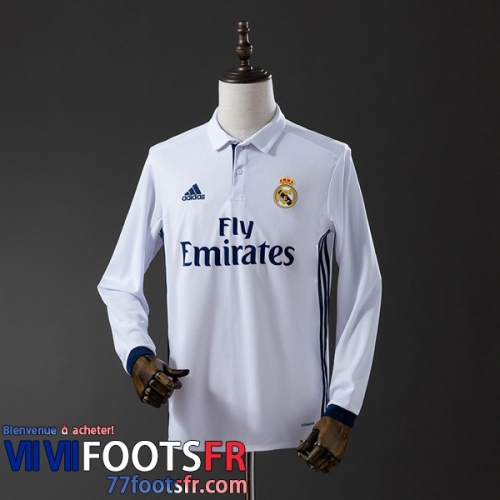 Retro Maillot De Foot Real Madrid Domicile Homme Manche Longue 16 17 FG961