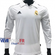 77footfr Retro Maillot de foot Real Madrid Domicile Manche Longue 2001/2002