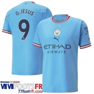 Maillot De Foot Manchester City Domicile Homme 2022 2023 G.Jesus 9