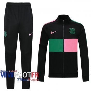 77footfr Veste Foot Barcelone noir - Barcelone couleur vert rose S-2XL 2020 2021 J21