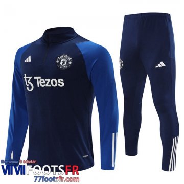 Survetement de Foot Manchester United bleu marine Homme 2023 2024 A88