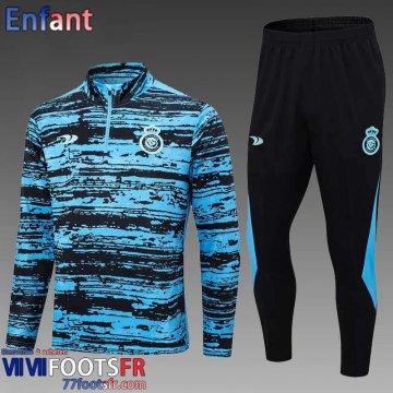 Survetement de Foot Al-Nass bleu Noir Enfant 2022 2023 TK555