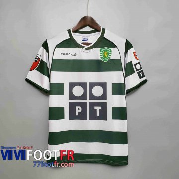 77footfr Retro Maillots foot Sporting Lisbon 01 03 Domicile