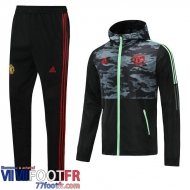 Coupe Vent - Sweat a Capuche Manchester United noir 2021 2022 WK15