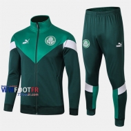 Promotion Ensemble Veste Survetement Foot Palmeiras Vert Polyester 2019 2020 Nouveau