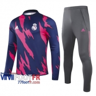 77footfr Survetement Foot Enfant Real Madrid rouge et bleu - Impression de cheval TK70