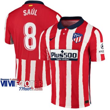 Maillot de foot Atletico Madrid Saúl #8 Domicile 2020 2021