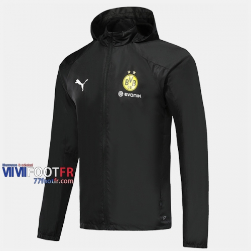 Magasins Veste Foot Coupe-Vent Dortmund Bvb Noir 2019/2020 Nouveau Promo