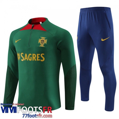 Survetement de Foot Portugal vert Homme 2023 2024 TG857