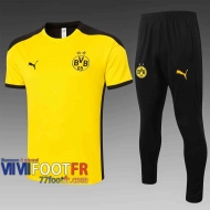 77footfr Survetement Foot T-shirt Dortmund Jaune 2020 2021 TT25