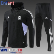 KIT: Sweatshirt Foot Real Madrid Noir Enfant 2022 2023 TK384