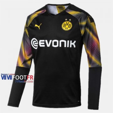 Nouveau Flocage Maillot De Foot Gardien Dortmund BVB Homme Noir 2019-2020 Personnalise :77Footfr