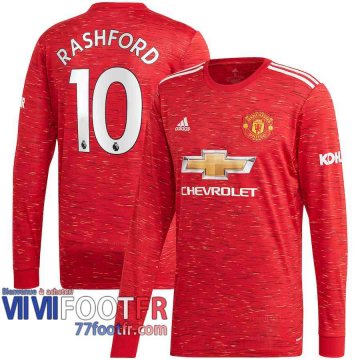 Maillot de foot Manchester United Marcus Rashford #10 Domicile Manches longues 2020 2021