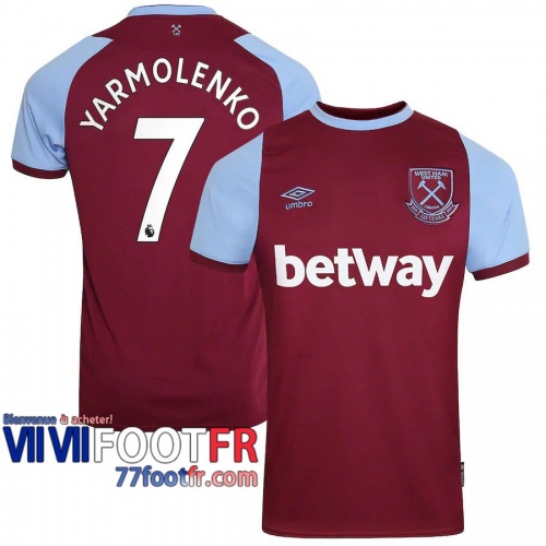 Maillot de foot West Ham United Yarmolenko #7 Domicile 20-21