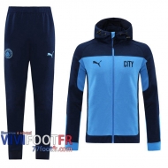 Veste De Foot - Sweat a Capuche Manchester city saphir 20-21 J170