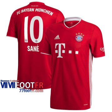 Maillot de foot Bayern Munich Leroy Sané #10 Domicile 2020 2021