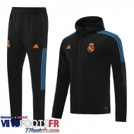 Veste Foot - Sweat A Capuche Real Madrid le noir Homme 21 22 JK232