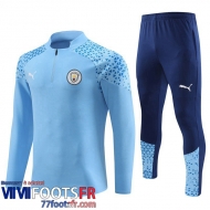 Survetement de Foot Manchester City bleu ciel Homme 2023 2024 TG910