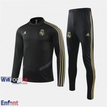 Promo: Ensemble Survetement Real Madrid Enfant Noir/Jaune 2019/2020 Thailande