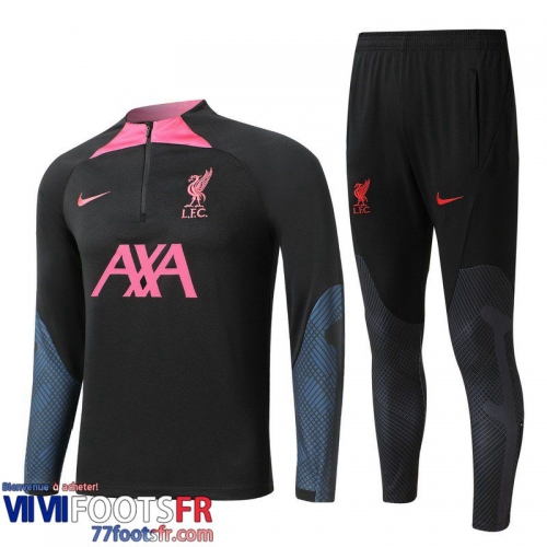 Survetement de Foot Liverpool noir Homme 2022 2023 TG456