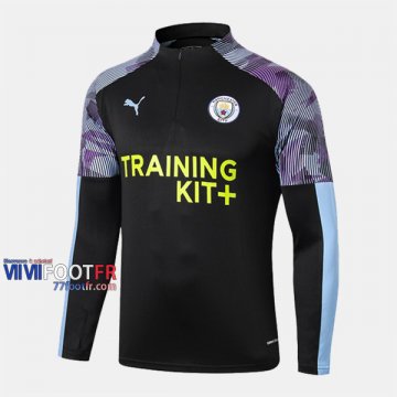 Le Nouveau Promotion Sweatshirt Foot Manchester City Bleu/Noir 2019-2020