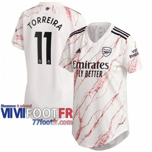 77footfr Arsenal Maillot de foot Torreira #11 Exterieur Femme 20-21