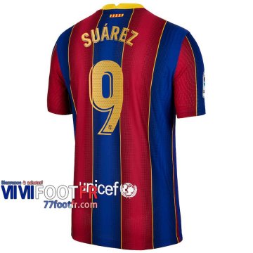 Maillot de foot Barcelone Luis Suárez #9 Domicile Enfant 2020 2021