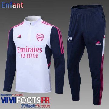 KIT: Survetement de Foot Arsenal Blanc Enfant 2023 2024 TK664