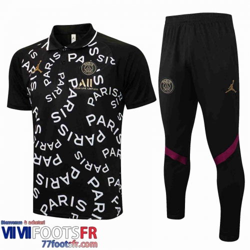 Polo foot PSG Homme noir 2021 2022 PL106