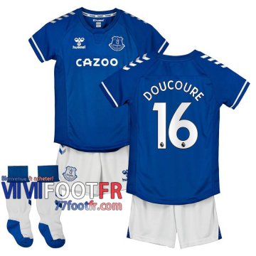 77footfr Everton Maillot de foot Doucoure #16 Domicile Enfant 20-21
