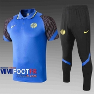 Polo de foot Inter Milan 2020 2021 Bleu C504#