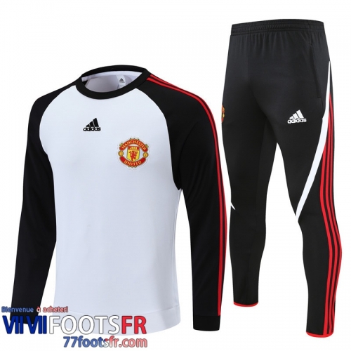 Survetement de Foot Manchester United blanc Homme 21 22 TG215