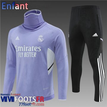KIT: Survetement de Foot Real Madrid Violet Enfant 2022 2023 TK413