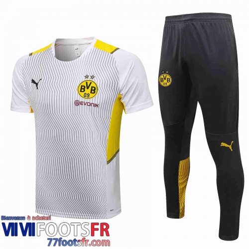 T-Shirt Dortmund BVB blanche Homme 21 22 PL200